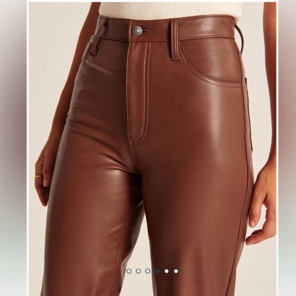 Abercrombie Curve Love The 90’s Straight Ultra High Rise Brown - Size 34/18 NWT - Picture 2 of 6